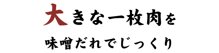 大きな一枚肉を